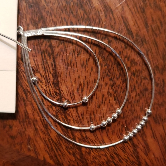 Sterling Dangle earrings (Macys) - Picture 2 of 4